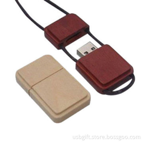 USB flash memory, custom logo wooden, 2GB, promotional gift